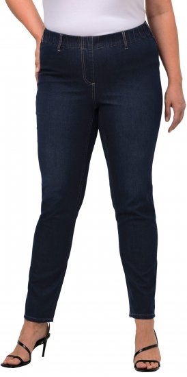 Ulla Popken Denim Look All Elastic Pocket Sienna Jeggings Dark Blue Denim - Jeans & Calças Femininas em Tamanhos Grandes – Plus Size - 