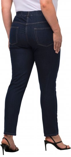 Ulla Popken Denim Look All Elastic Pocket Sienna Jeggings Dark Blue Denim - Jeans & Calças Femininas em Tamanhos Grandes – Plus Size - 