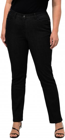 Ulla Popken Sammy Fit Slim Leg Stretch Jeans Black - Jeans & Calças Femininas em Tamanhos Grandes – Plus Size - 