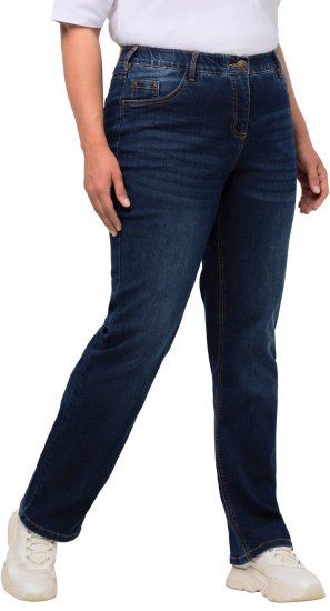 Ulla Popken Straight Leg Mandy Fit Stretch Jeans Blue Denim - Jeans & Calças Femininas em Tamanhos Grandes – Plus Size - 