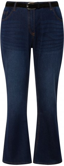 Ulla Popken Marie Fit Bootcut Stretch Jeans Blue Denim - Jeans & Calças Femininas em Tamanhos Grandes – Plus Size - 
