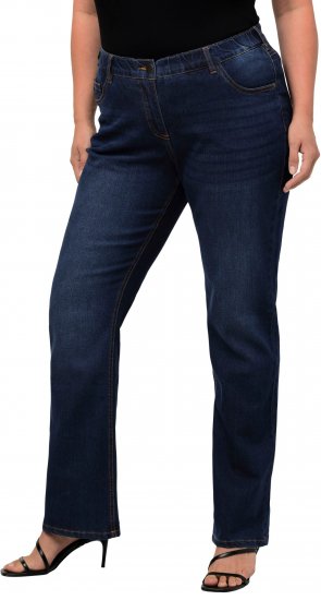 Ulla Popken Marie Fit Bootcut Stretch Jeans Blue Denim - Jeans & Calças Femininas em Tamanhos Grandes – Plus Size - 
