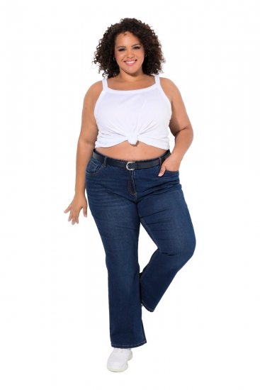 Ulla Popken Marie Fit Bootcut Stretch Jeans Blue Denim - Ulla Popken - Roupa Plus-Size Ulla Popken