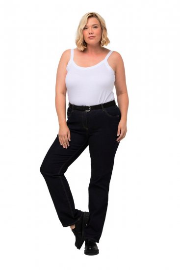 Ulla Popken Marie Fit Bootcut Stretch Jeans Dark Blue Denim - Ulla Popken - Roupa Plus-Size Ulla Popken