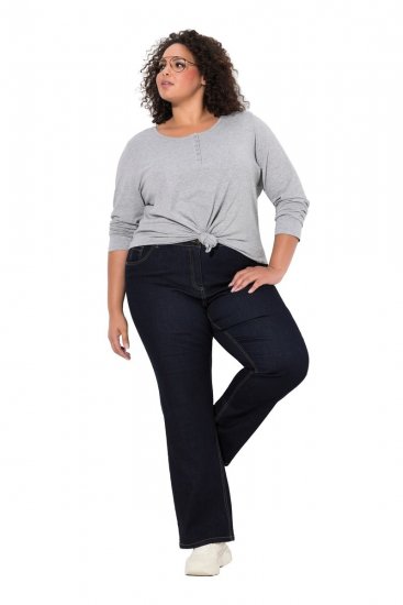 Ulla Popken Marie Fit Bootcut Stretch Jeans Dark Blue Denim - Ulla Popken - Roupa Plus-Size Ulla Popken