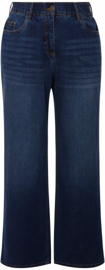 Ulla Popken Mary Fit Wide Leg Stretch Jeans Blue Denim - Jeans & Calças Femininas em Tamanhos Grandes – Plus Size - 