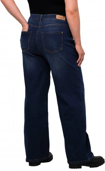 Ulla Popken Mary Fit Wide Leg Stretch Jeans Blue Denim - Jeans & Calças Femininas em Tamanhos Grandes – Plus Size - 