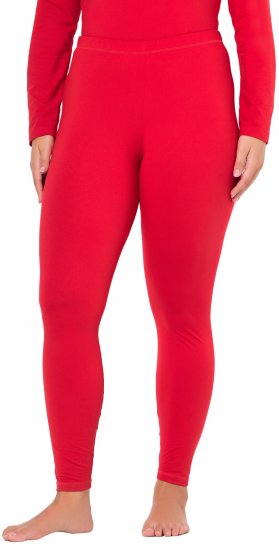 Ulla Popken Quick Dry Moisture Wicking Stretch Ski Leggings Salsa Red - Jeans & Calças Femininas em Tamanhos Grandes – Plus Size - 
