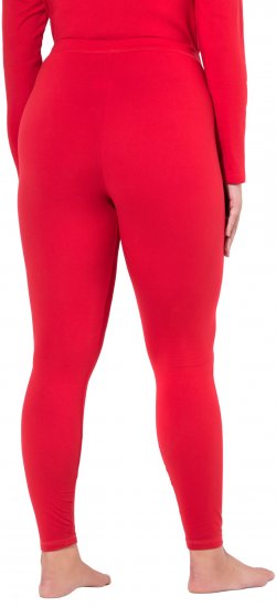 Ulla Popken Quick Dry Moisture Wicking Stretch Ski Leggings Salsa Red - Jeans & Calças Femininas em Tamanhos Grandes – Plus Size - 