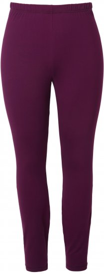 Ulla Popken Quick Dry Moisture Wicking Stretch Ski Leggings Grape Red - Jeans & Calças Femininas em Tamanhos Grandes – Plus Size - 
