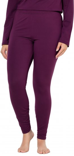 Ulla Popken Quick Dry Moisture Wicking Stretch Ski Leggings Grape Red - Jeans & Calças Femininas em Tamanhos Grandes – Plus Size - 