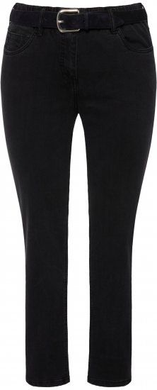 Ulla Popken Stretch Sarah Fit Skinny Jeans Black - Jeans & Calças Femininas em Tamanhos Grandes – Plus Size - 