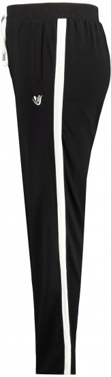 Ulla Popken Side Stripe Adjustable Drawstring Waist Joggers Black - Jeans & Calças Femininas em Tamanhos Grandes – Plus Size - 