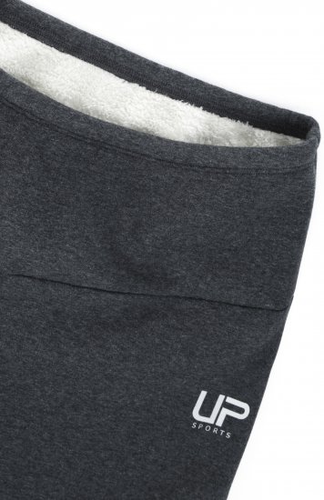Ulla Popken Faux Fur Lined Stretch Leggings Charcoal - Jeans & Calças Femininas em Tamanhos Grandes – Plus Size - 