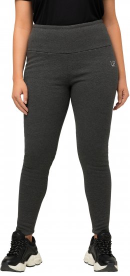 Ulla Popken Faux Fur Lined Stretch Leggings Charcoal - Jeans & Calças Femininas em Tamanhos Grandes – Plus Size - 