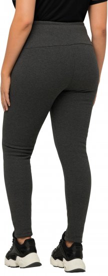 Ulla Popken Faux Fur Lined Stretch Leggings Charcoal - Jeans & Calças Femininas em Tamanhos Grandes – Plus Size - 
