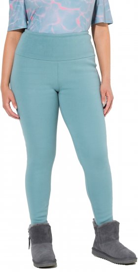 Ulla Popken Faux Fur Lined Stretch Leggings Ice Green - Jeans & Calças Femininas em Tamanhos Grandes – Plus Size - 