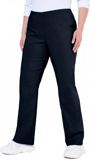 Ulla Popken Bengaline Elastic Waist Thermal Pants Navy - Jeans & Calças Femininas em Tamanhos Grandes – Plus Size - 
