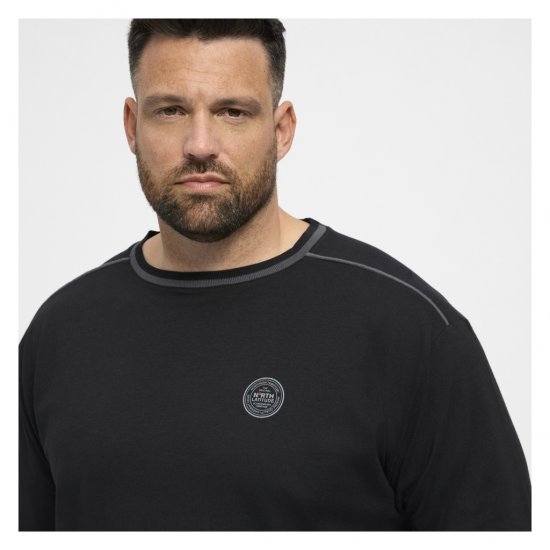 North Latitude Py Jersey O-Neck Long Sleeve Black - T-shirts de manga comprida - T-shirts de manga comprida tamanhos grandes