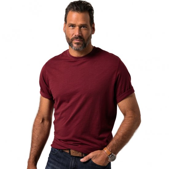 JP1880 T-Shirt Short Sleeve Soft Jersey Red - T-shirts - T-shirts Homem Tamanhos Grandes