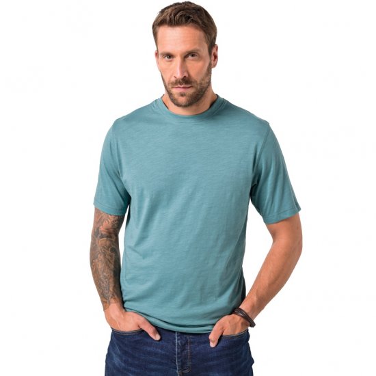 JP1880 T-Shirt Short Sleeve Soft Jersey Turquoise - T-shirts - T-shirts Homem Tamanhos Grandes