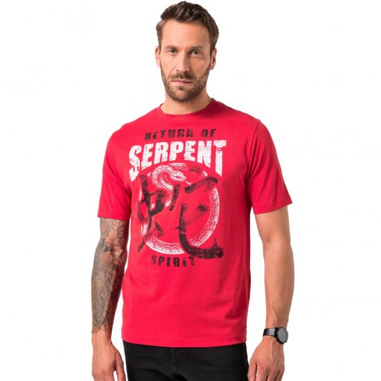 JP1880 T-Shirt Short Sleeve Serpent Red - T-shirts - T-shirts Homem Tamanhos Grandes