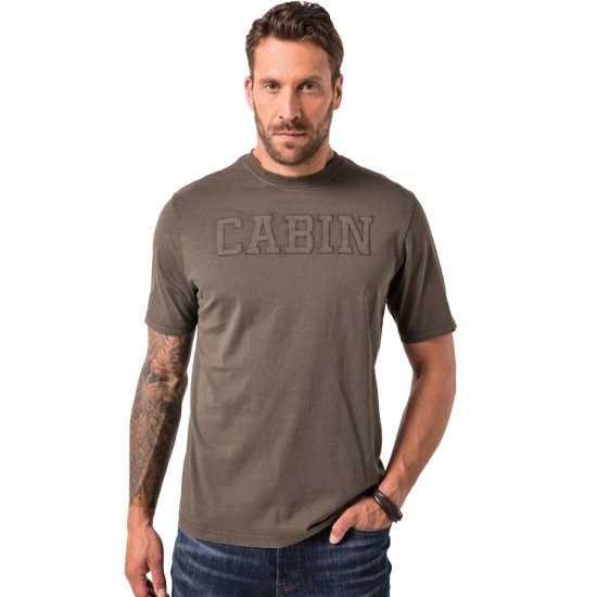 JP1880 T-Shirt Cabin Vintage Mocha - T-shirts - T-shirts Homem Tamanhos Grandes