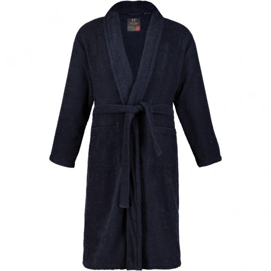 JP1880 Bathrobe Extra Soft Terry Cloth Dark Navy - Roupa Interior & natação - Roupa interior Homem Tamanhos Grandes