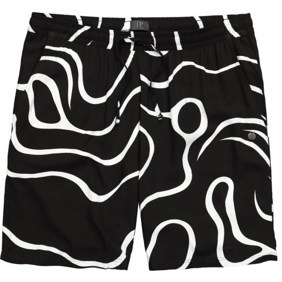 JP1880 Bermuda Shorts Soft Viscose All-over Print Black - Calções - Calções Homem Tamanhos Grandes