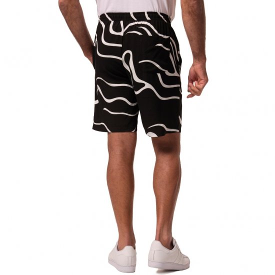 JP1880 Bermuda Shorts Soft Viscose All-over Print Black - Calções - Calções Homem Tamanhos Grandes