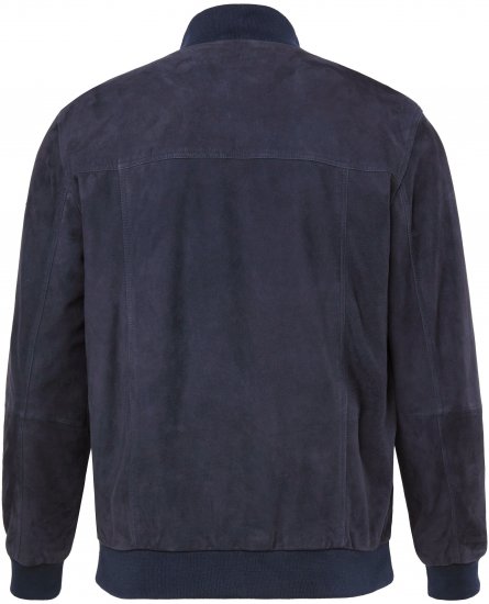 JP1880 Soft Goatskin Suede Leather Jacket Navy - Casacos de cabedal - Casacos de couro em tamanhos grandes