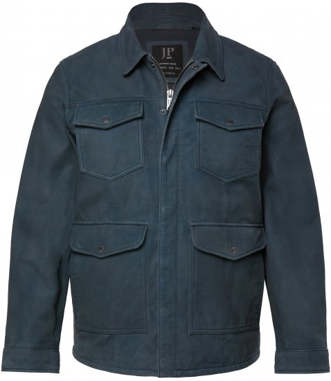 JP1880 Fine Lamb Leather Jacket Deep Sea Blue - Casacos - Casacos Homem Tamanhos Grandes