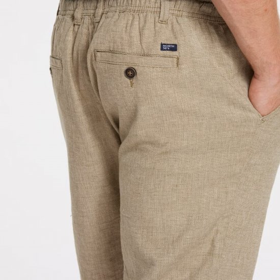 North Latitude 41106 Linen Shorts Beige - Calções - Calções Homem Tamanhos Grandes
