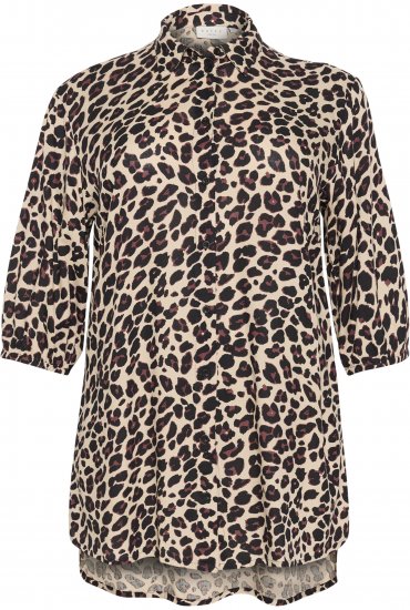 Kaffe Curve Sonna Camisa Com Estampado De Leopardo - Blusas e Túnicas - 