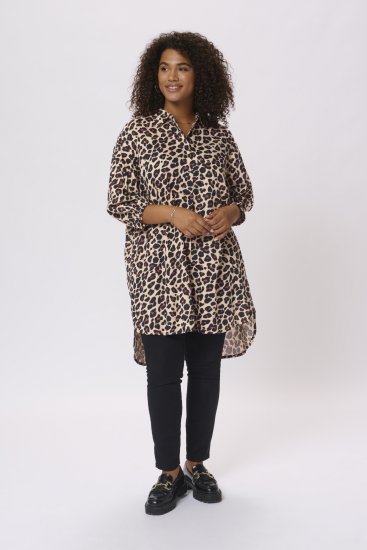 Kaffe Curve Sonna Camisa Com Estampado De Leopardo - Blusas e Túnicas - 