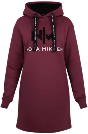 Nora Mikken KADRI Long Hoodie Burgundy - Sweatshirt & camisolas com capuz - 