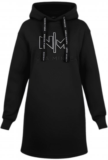 Nora Mikken KADRI WHITE Long Hoodie Black - Sweatshirt & camisolas com capuz - 