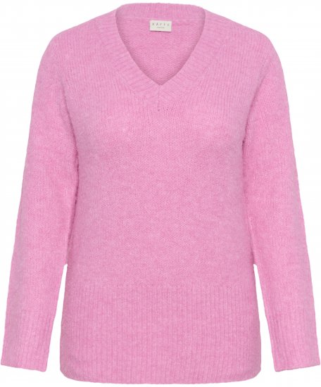 Kaffe Curve Emilia Pullover Pink Power Melange - Camisolas de malha - 