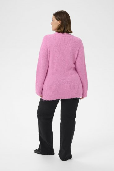 Kaffe Curve Emilia Pullover Pink Power Melange - Camisolas de malha - 