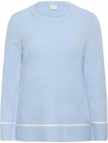 Kaffe Curve Jina Knit Pullover Powder Blue Melange - Camisolas de malha - 