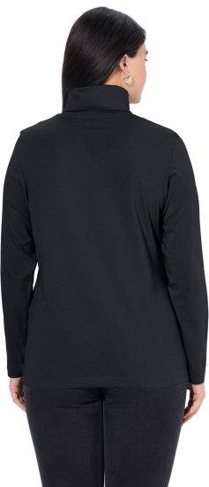 Ulla Popken Basic Long Sleeve Slim Fit Turtleneck Black - Sweatshirts & hoodies - 