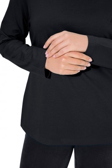 Ulla Popken Basic Long Sleeve Slim Fit Turtleneck Black - Sweatshirts & hoodies - Sweatshirts, Hoodies e Malhas Aconchegantes