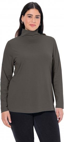 Ulla Popken Basic Long Sleeve Slim Fit Turtleneck Graphite Grey - Sweatshirts & hoodies - 