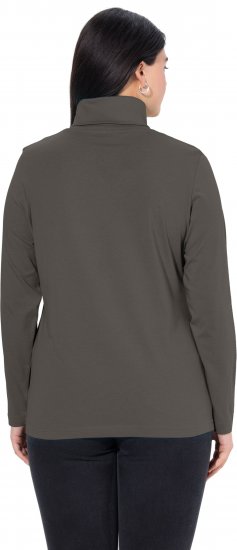 Ulla Popken Basic Long Sleeve Slim Fit Turtleneck Graphite Grey - Sweatshirts & hoodies - 