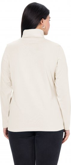Ulla Popken Basic Long Sleeve Slim Fit Turtleneck Natural - Sweatshirts & hoodies - 