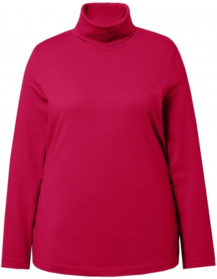 Ulla Popken Basic Long Sleeve Slim Fit Turtleneck Red - Sweatshirts & hoodies - 