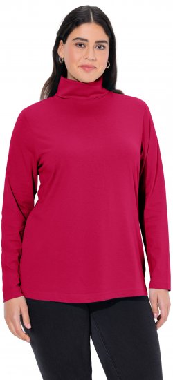 Ulla Popken Basic Long Sleeve Slim Fit Turtleneck Red - Sweatshirts & hoodies - 