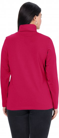 Ulla Popken Basic Long Sleeve Slim Fit Turtleneck Red - Sweatshirts & hoodies - 