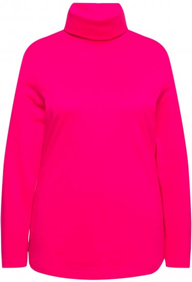 Ulla Popken Basic Long Sleeve Slim Fit Turtleneck Red Pink - Sweatshirts & hoodies - 