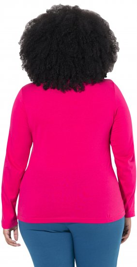 Ulla Popken Basic Long Sleeve Slim Fit Turtleneck Red Pink - Sweatshirts & hoodies - 